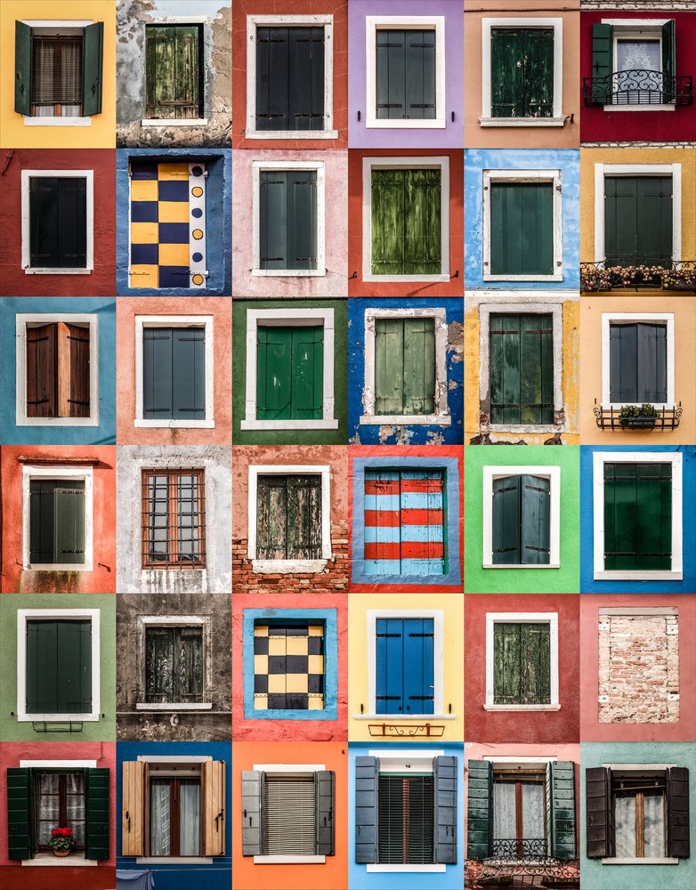 Vibrant Burano Windows