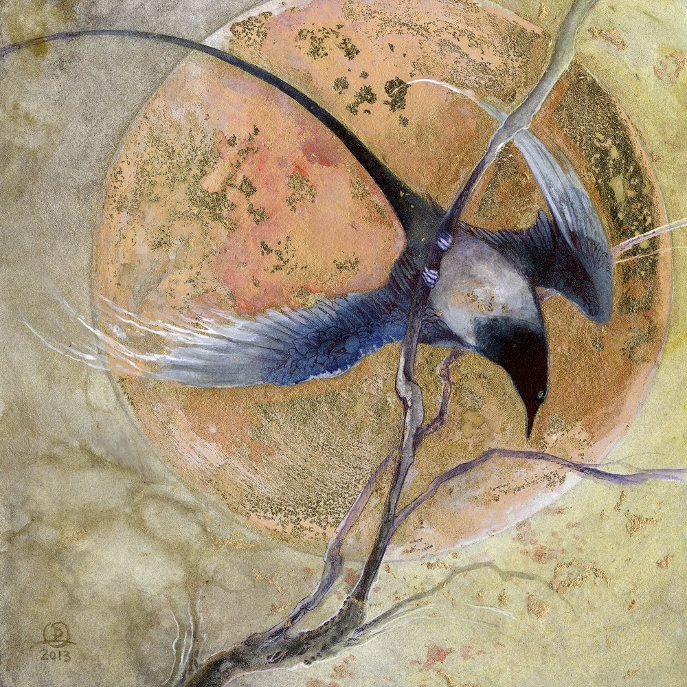 Blue Bird Golden Moon