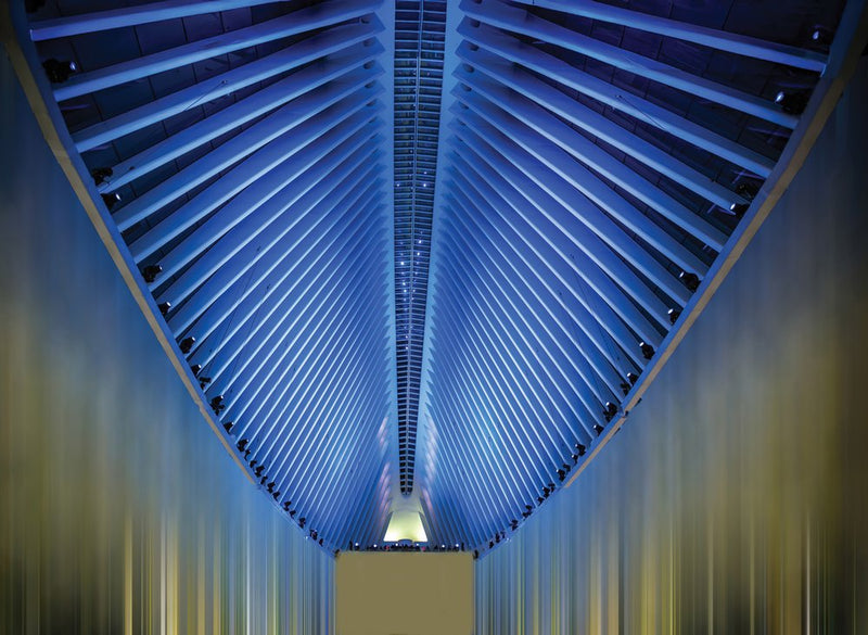 Illuminated Blue Architecture