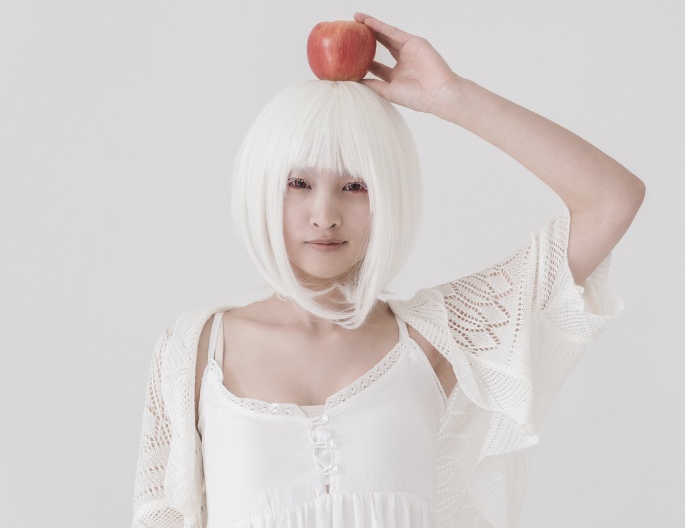 White Hair Red Apple