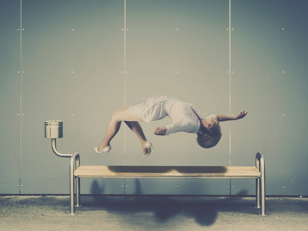 Surreal Floating Woman