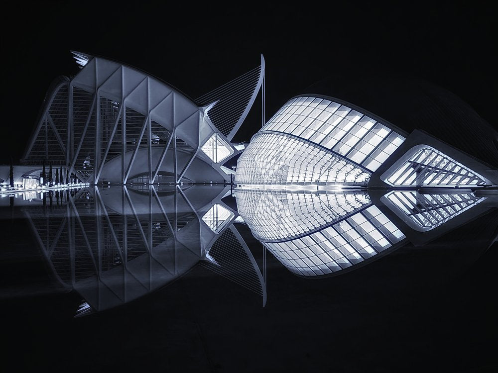 Futuristic Night Reflection