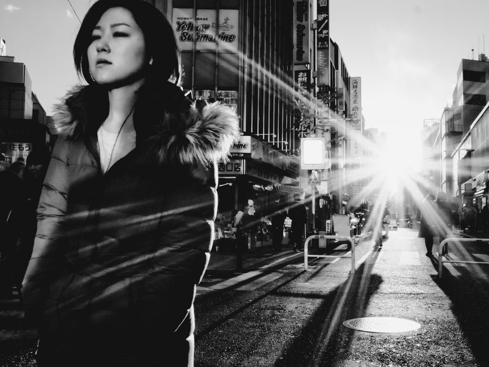 Urban Woman Sun Burst