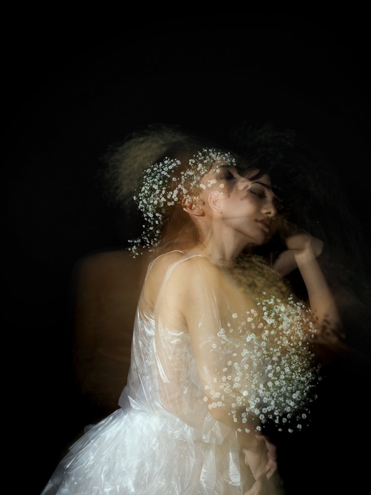 Ethereal Dancer with Flowers