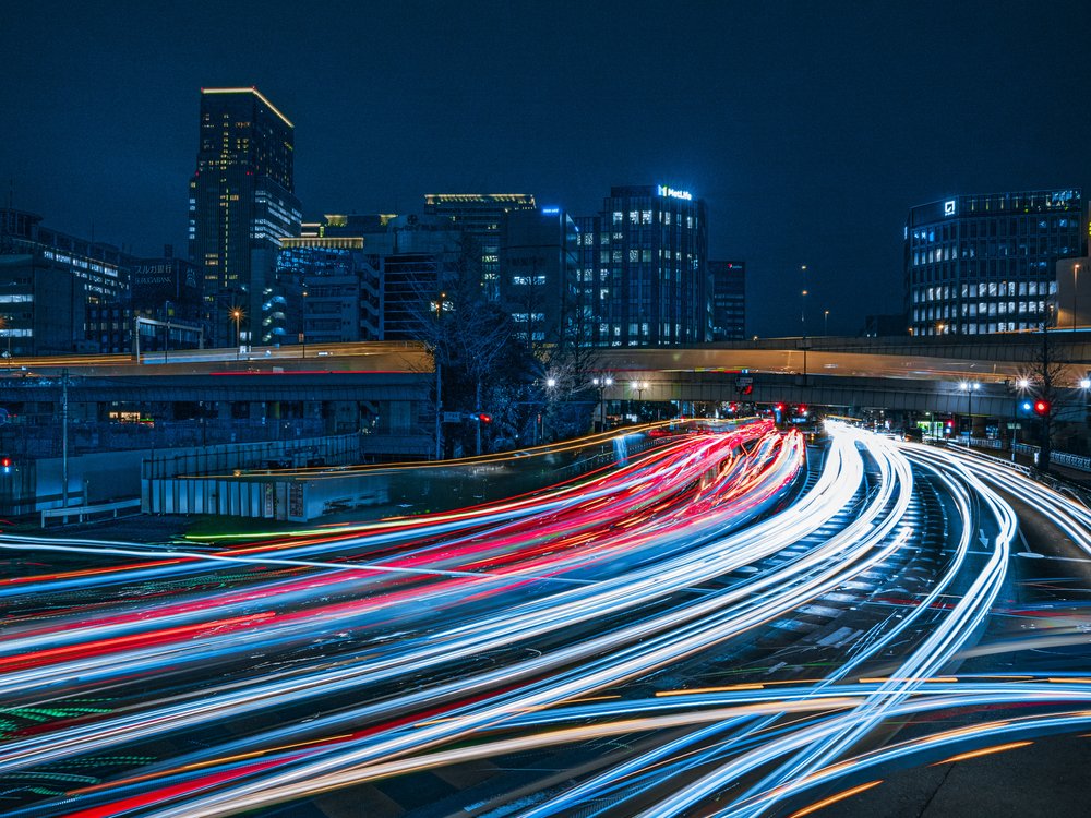 Night City Light Trails