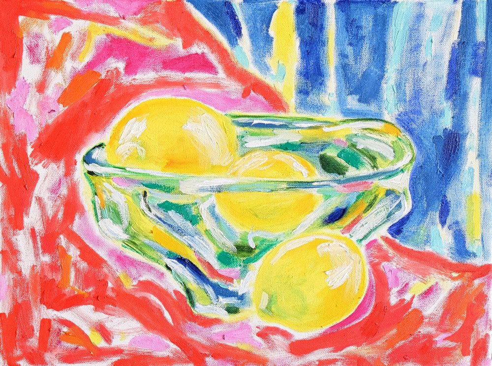 Vibrant Lemons Still Life