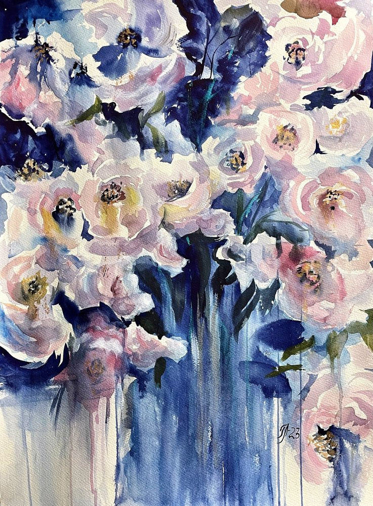 Blush Blue Blooms