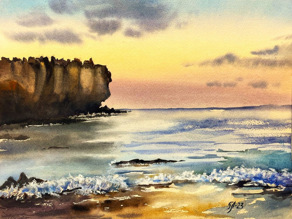 Golden Hour Ocean Cliffs
