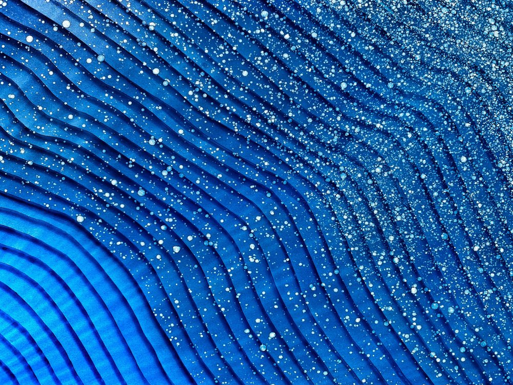 Shimmering Blue Waves