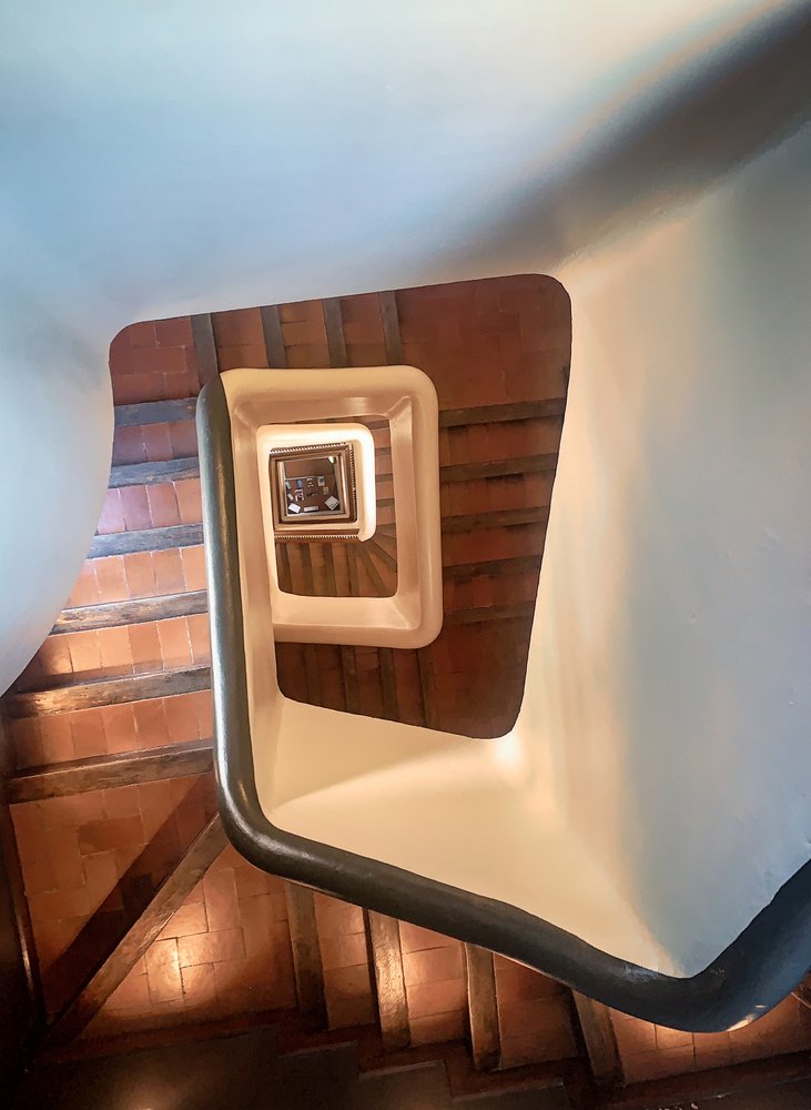 Geometric Spiral Stairs