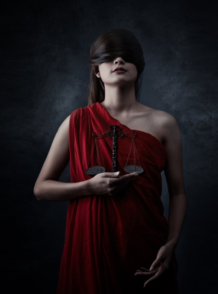 Blindfolded Lady Justice