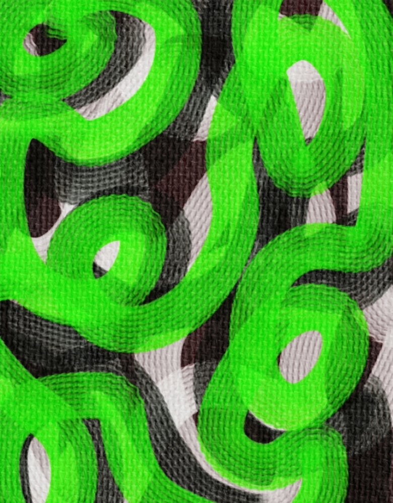 Energetic Green Swirls