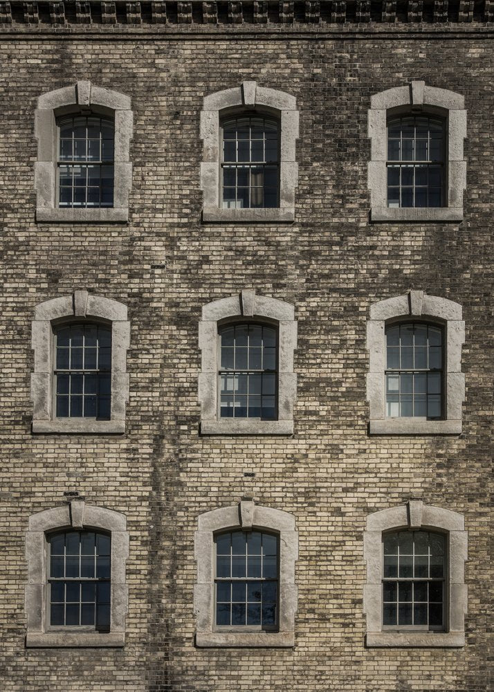 Aged Brick Building Windows