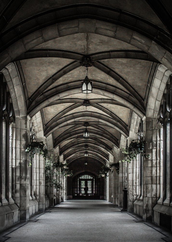 Gothic Stone Hallway