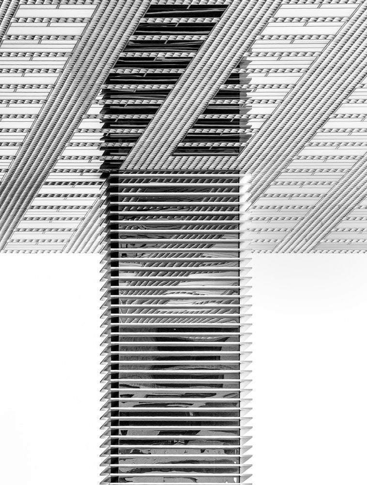 Black White Building Geometry