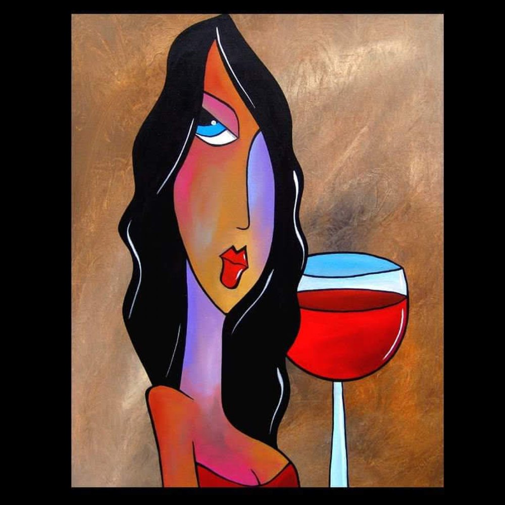 Elegant Woman Red Wine