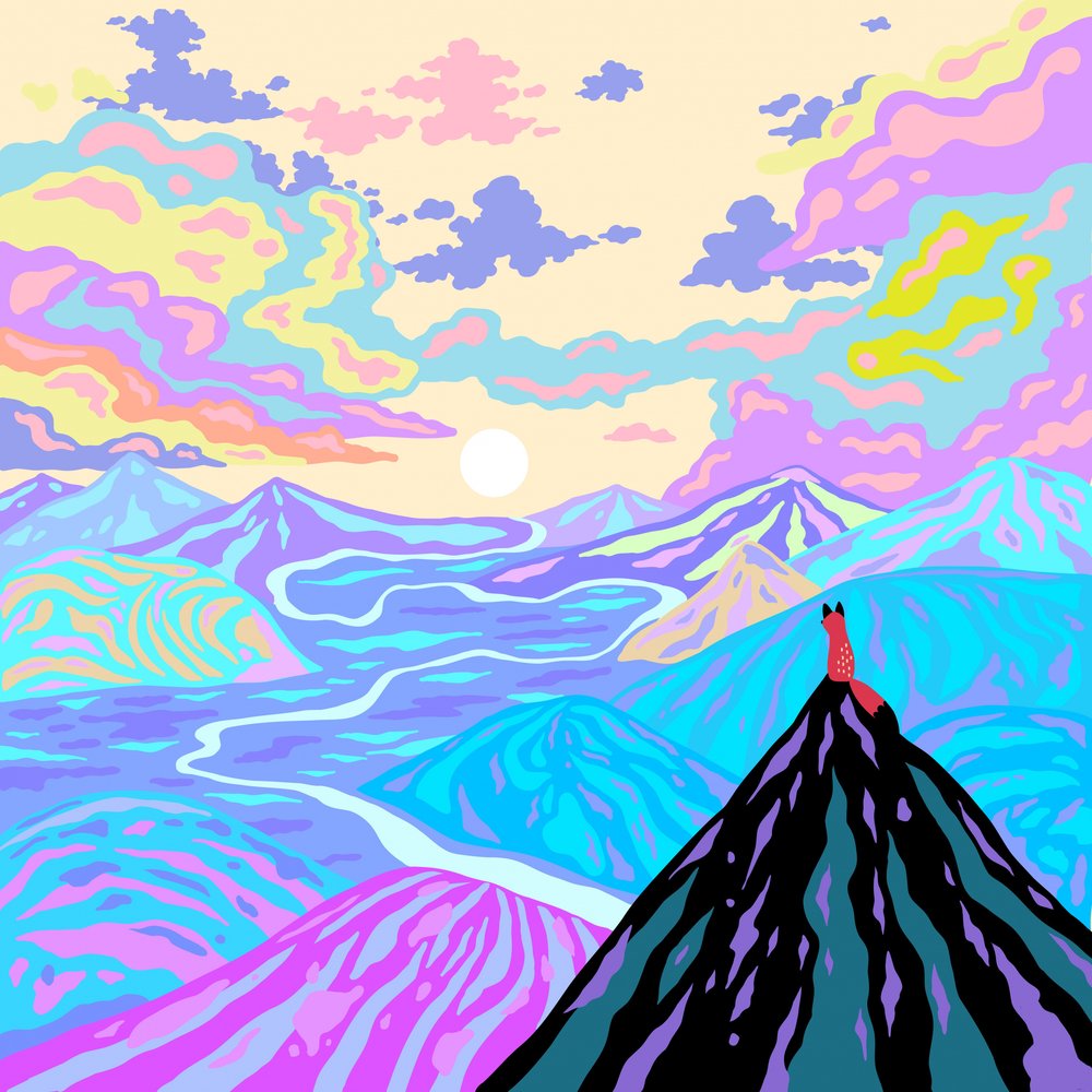 Fox on Dreamy Mountains