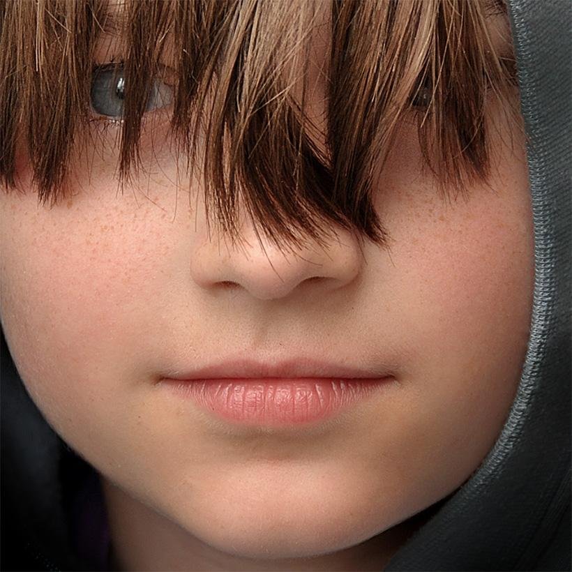 Freckled Child Portrait