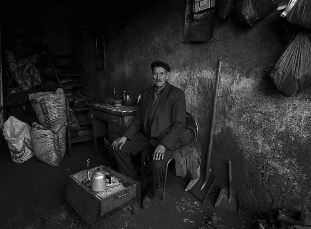 Elderly Man's Rustic Room