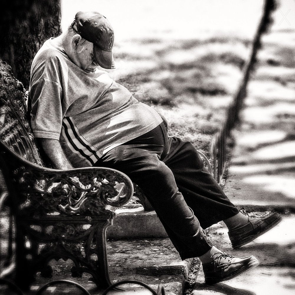 Man on Park Bench