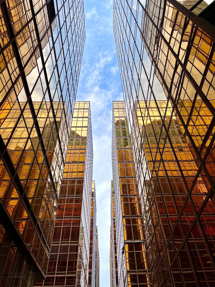 Golden Skyscraper Reflections
