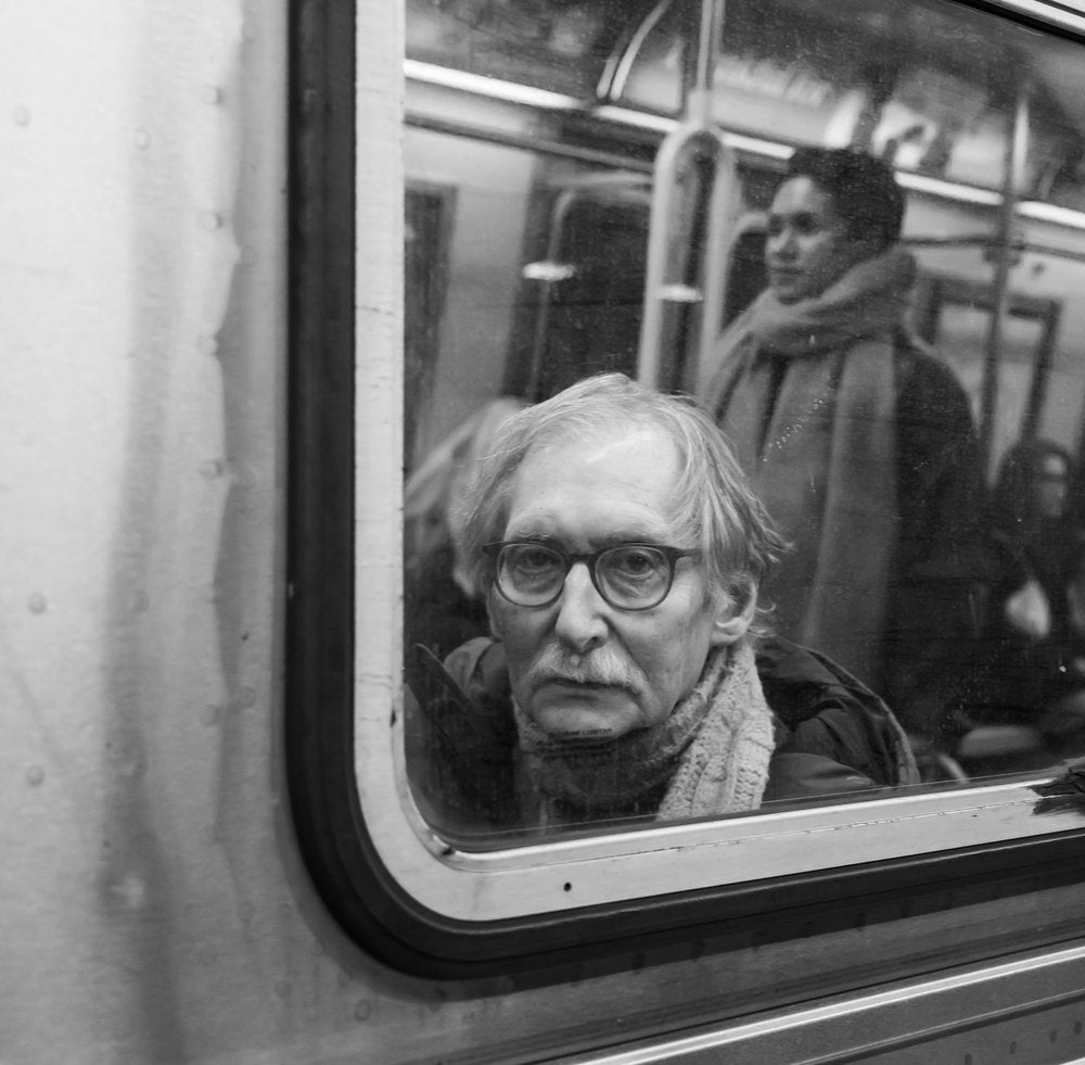 Pensive Subway Commuter