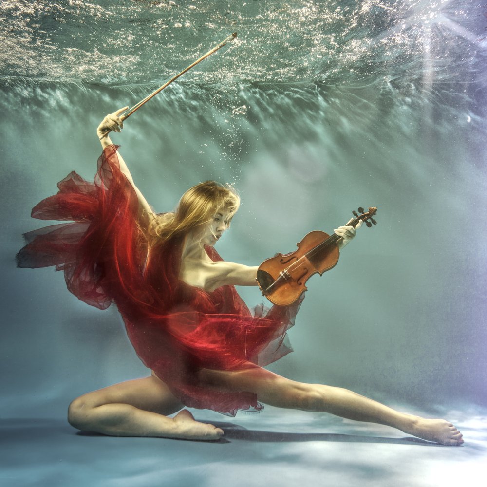 Ethereal Underwater Violinist