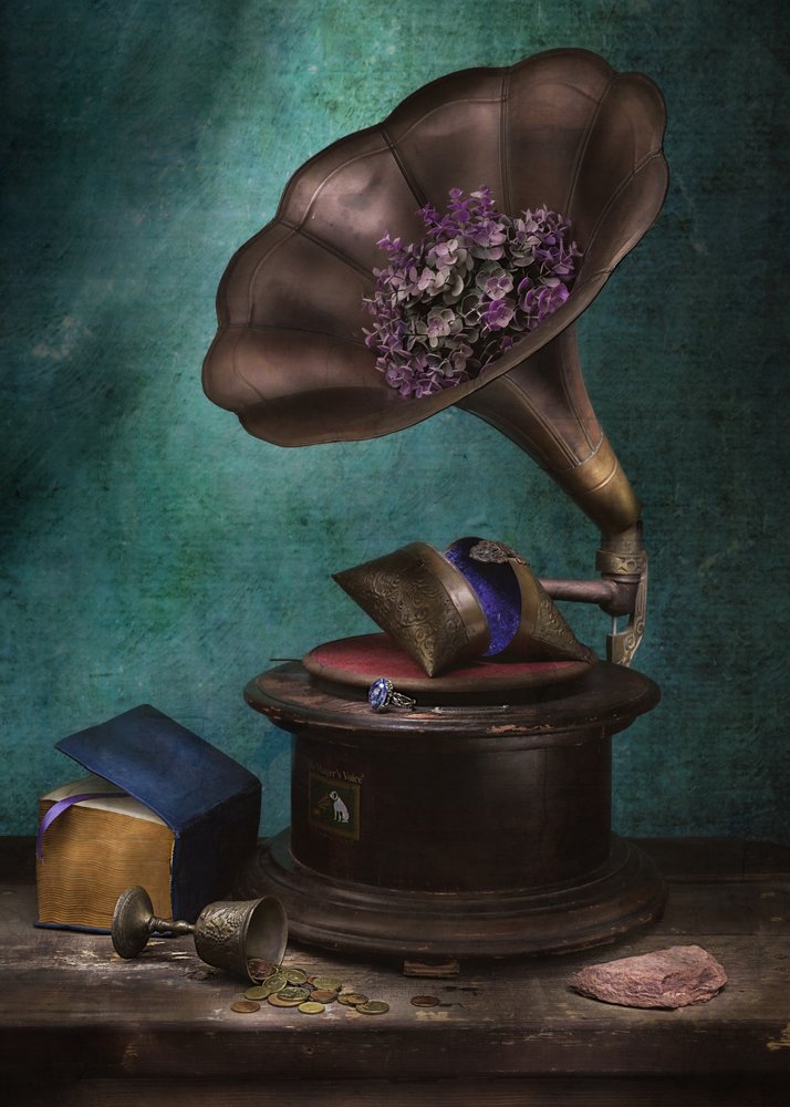 Moody Vintage Gramophone