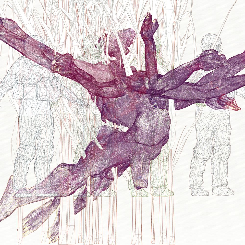 Digital Wireframe Figures