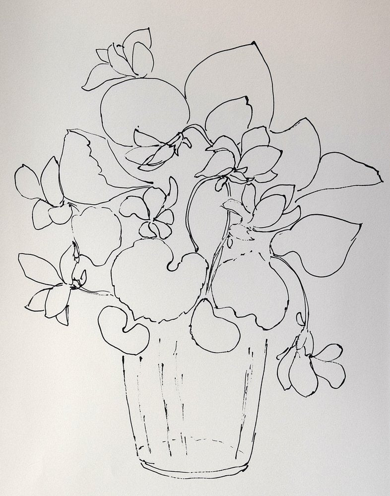 Potted Floral Sketch