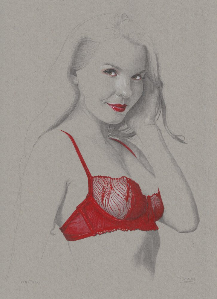 Alluring Woman in Red