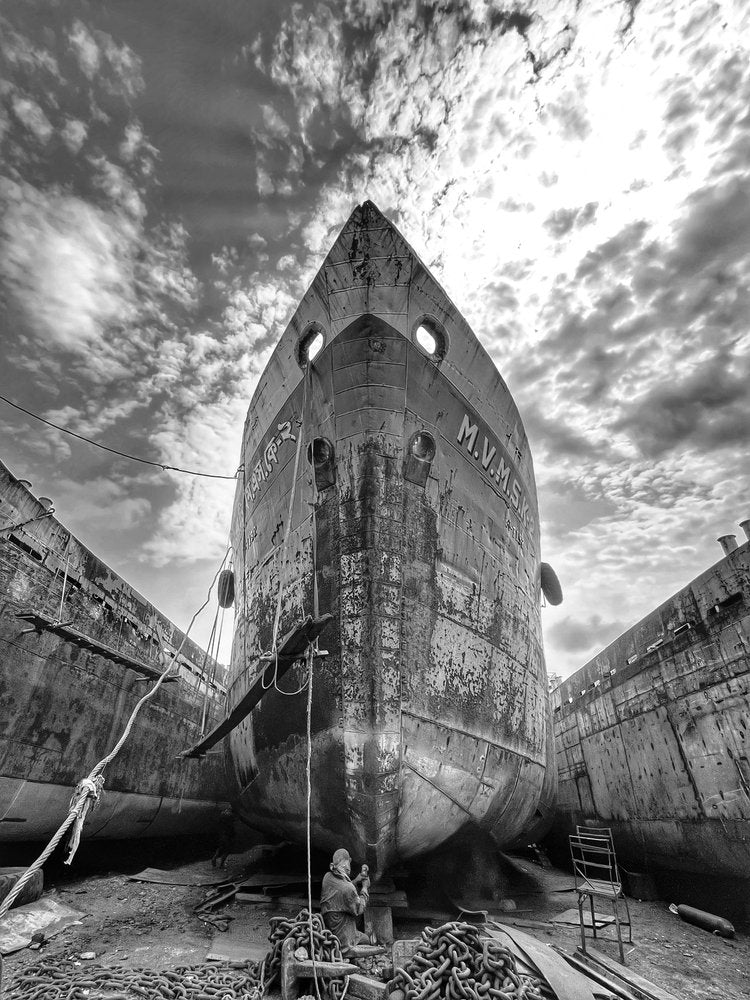 Massive Ship Drydocked