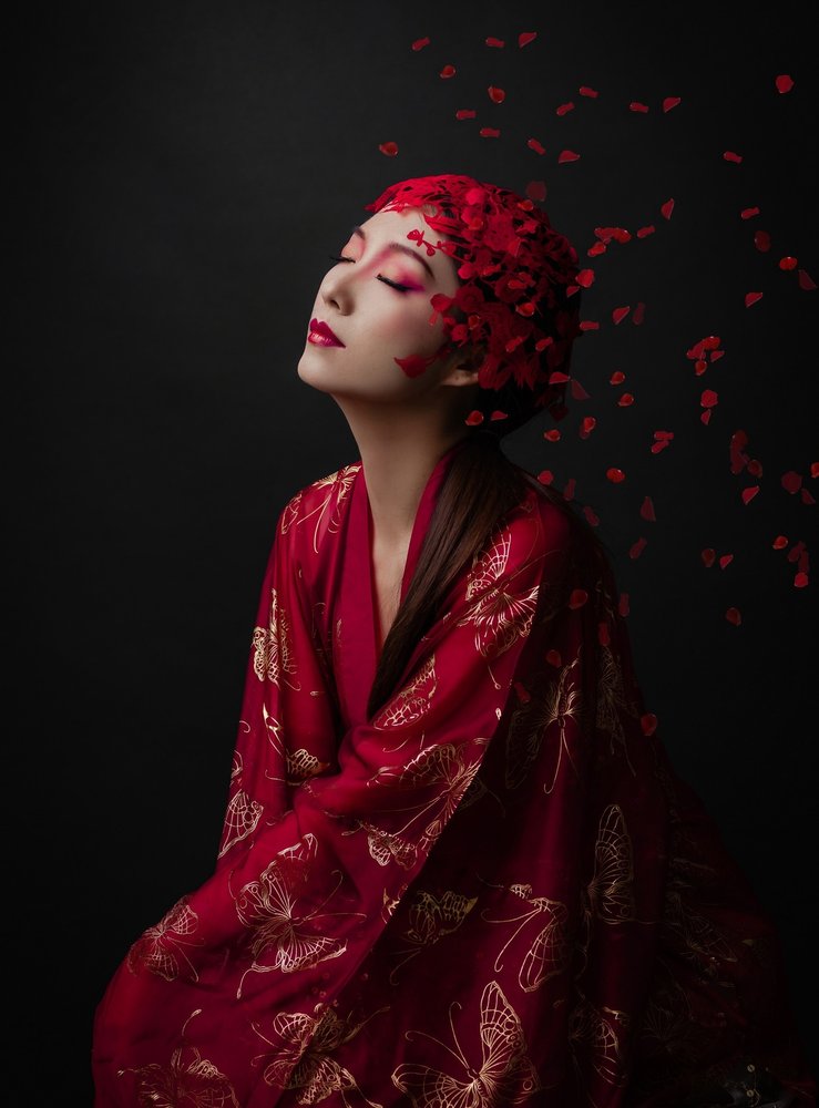 Red Petal Serenity