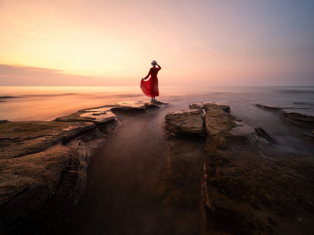 Sunset Red Dress Coast