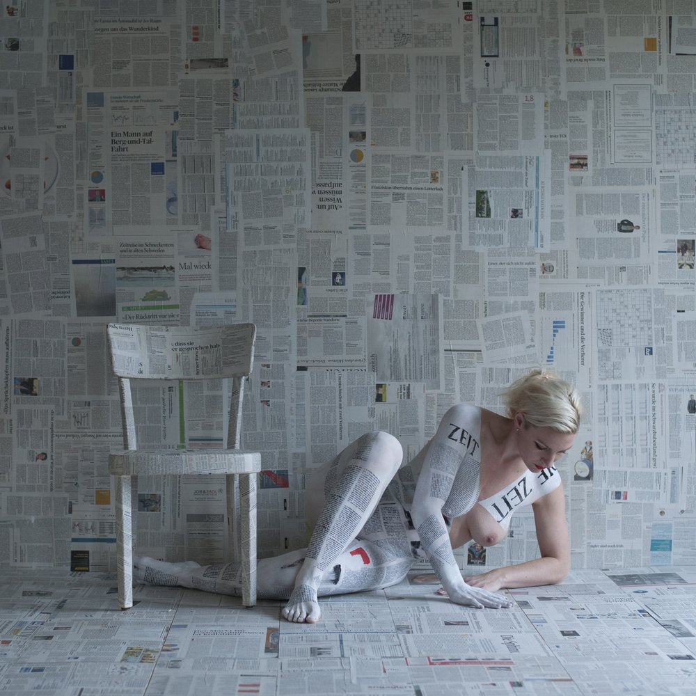 Woman in Newsprint
