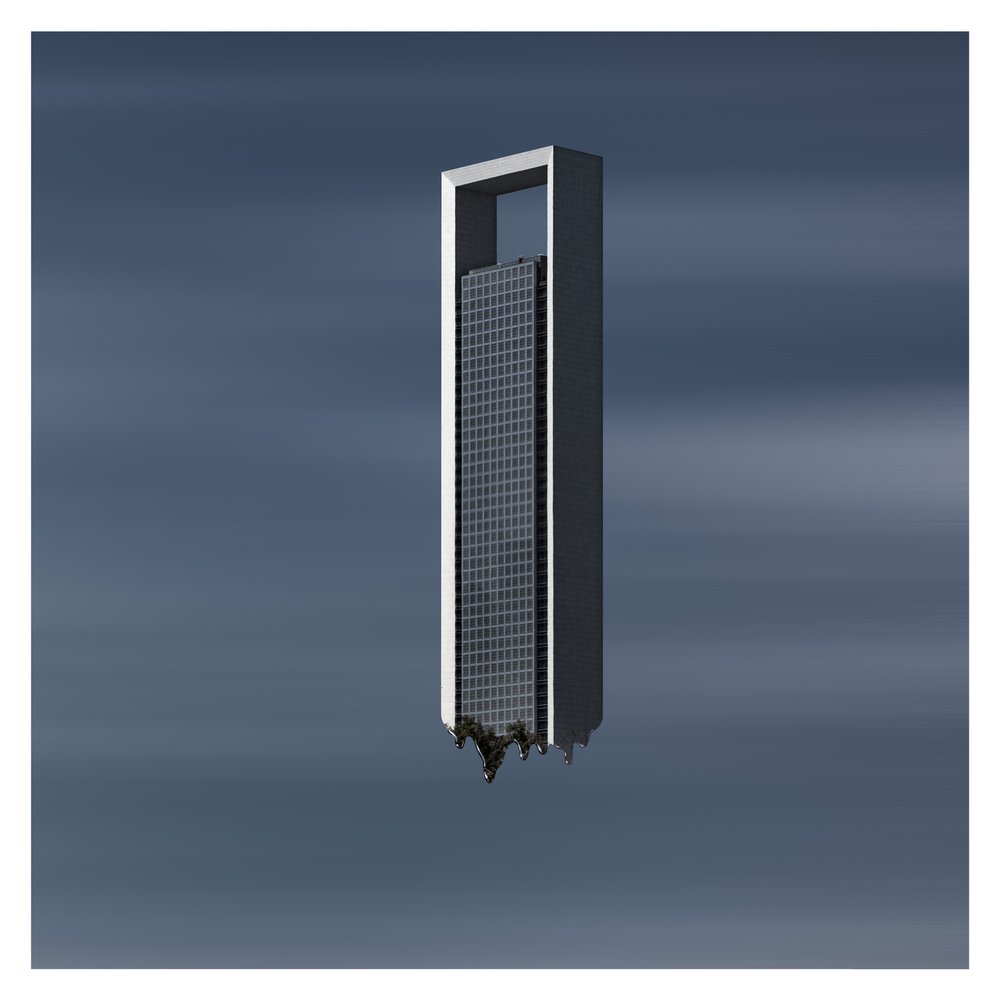 Surreal Melting Skyscraper