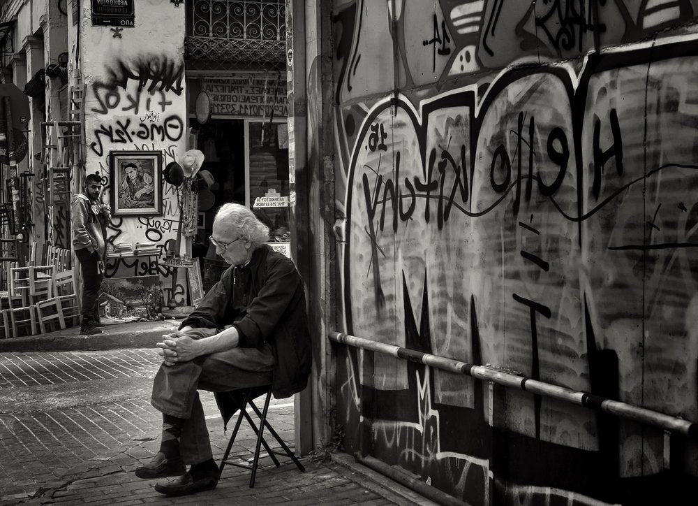 Thoughtful Man City Street