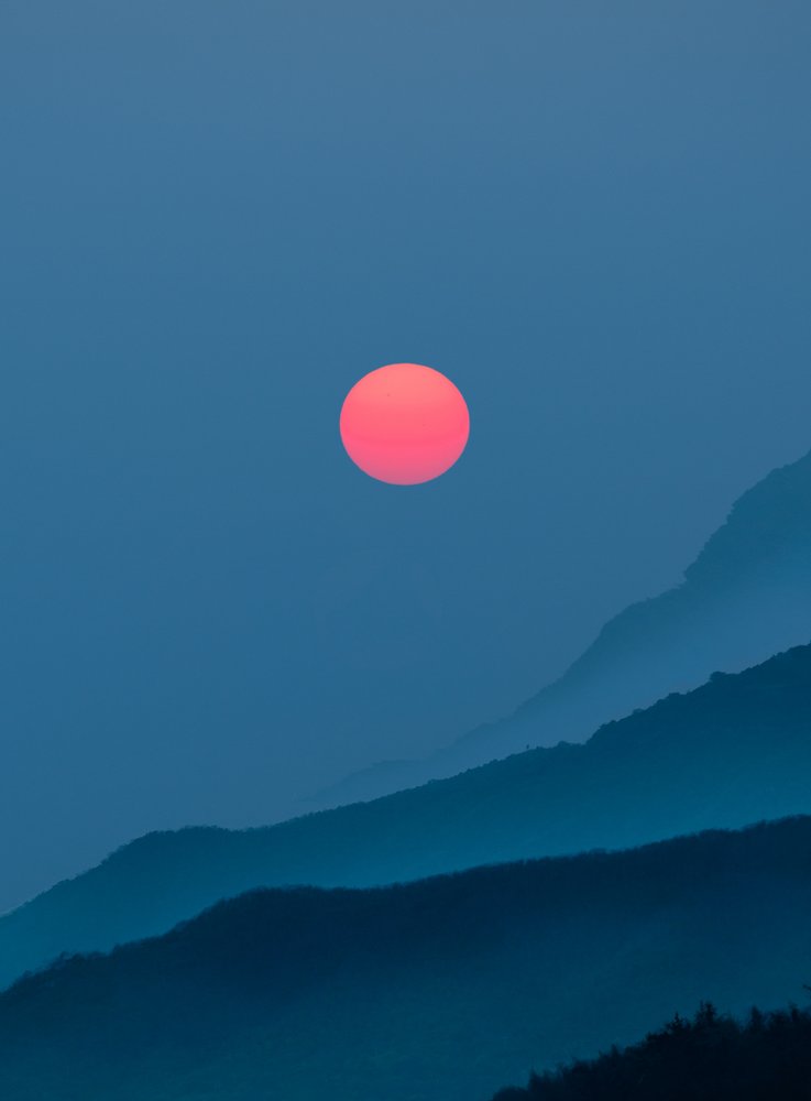 Red Sun Mountain Layers