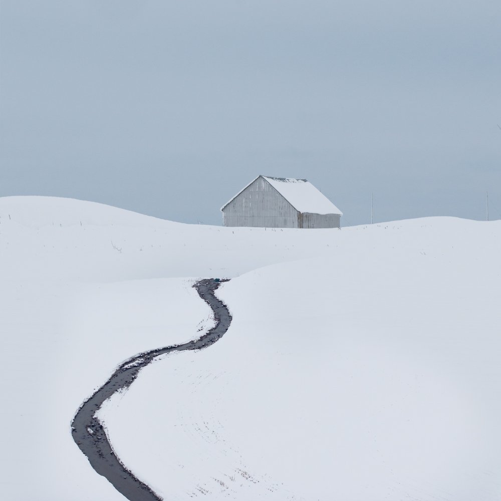 Snowy Barn Landscape