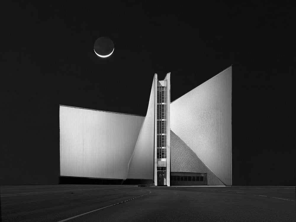 Moonlit Modern Architecture