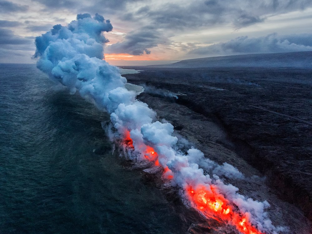 Lava Ocean Entry