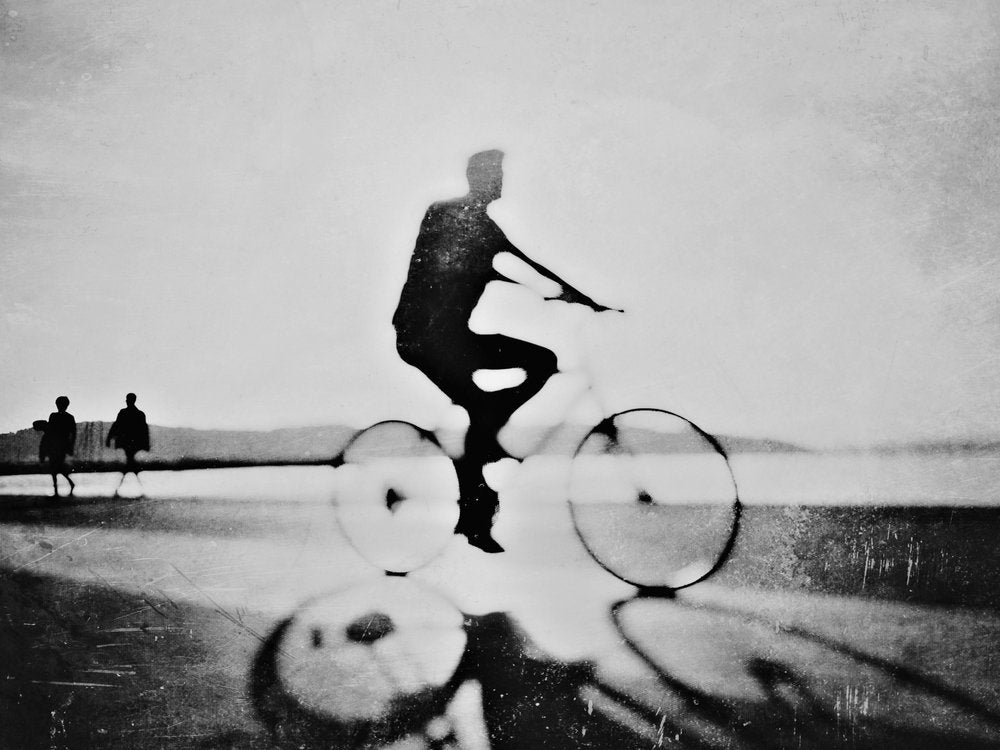 Dreamy Cyclist Silhouette