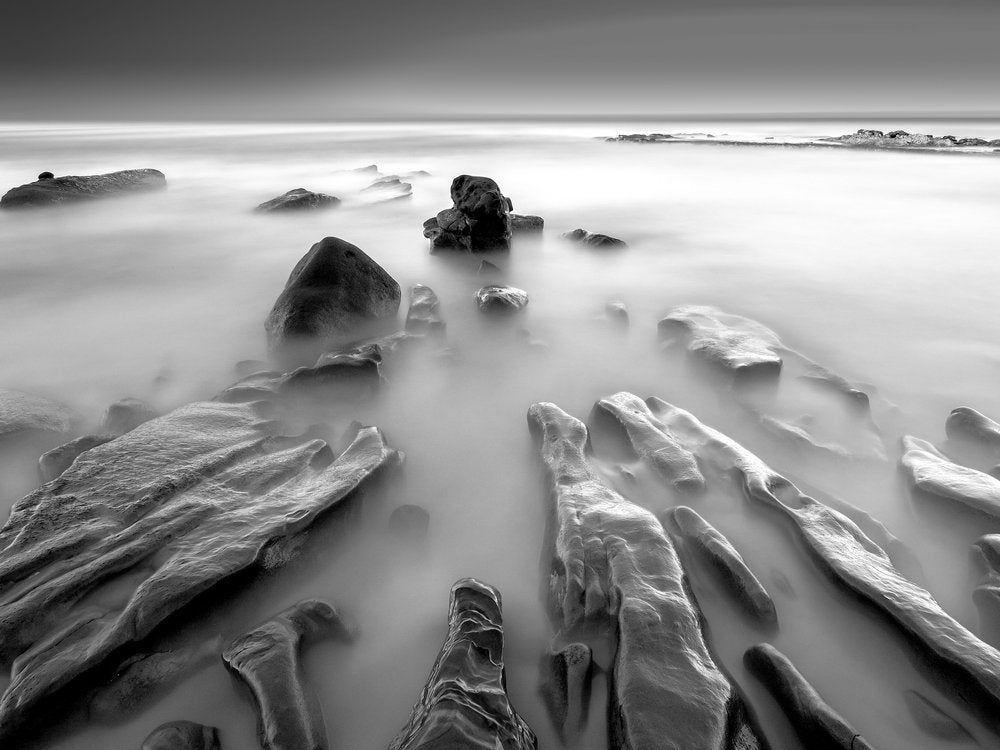 Misty Ocean Rocks