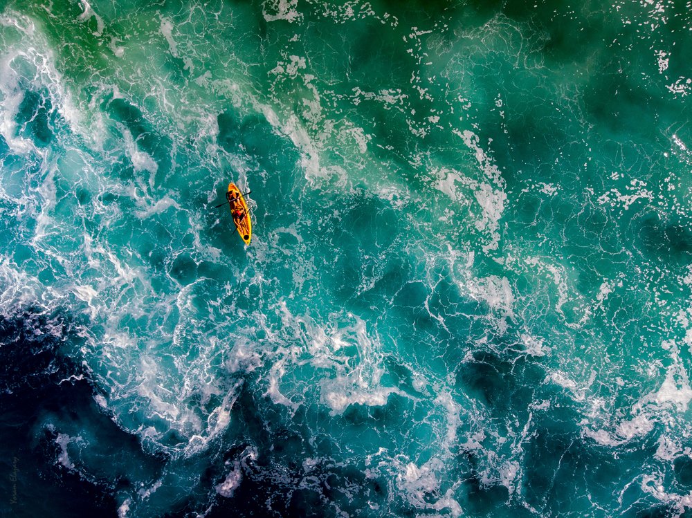 Aerial Ocean Kayak Adventure