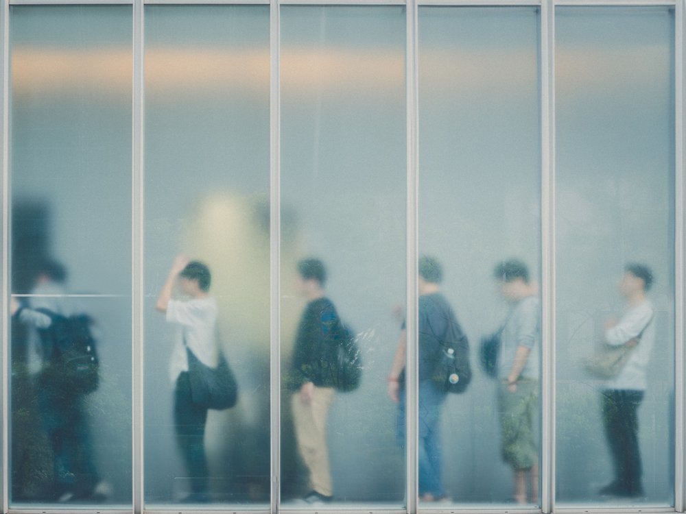 Blurred People Waiting