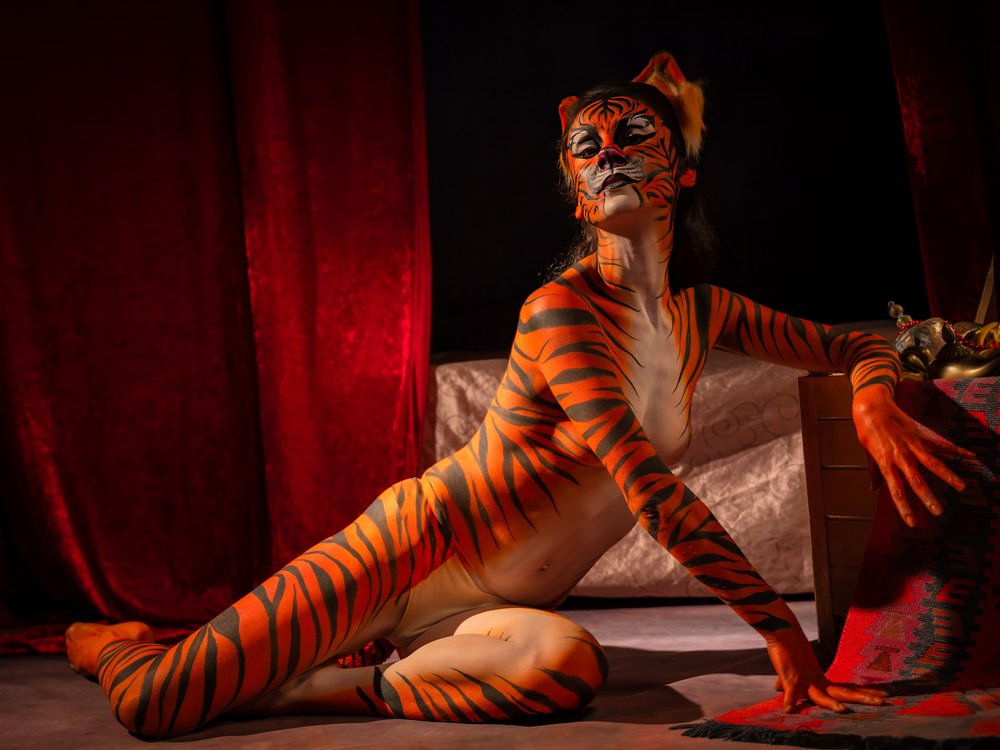 Dramatic Tiger Bodypaint