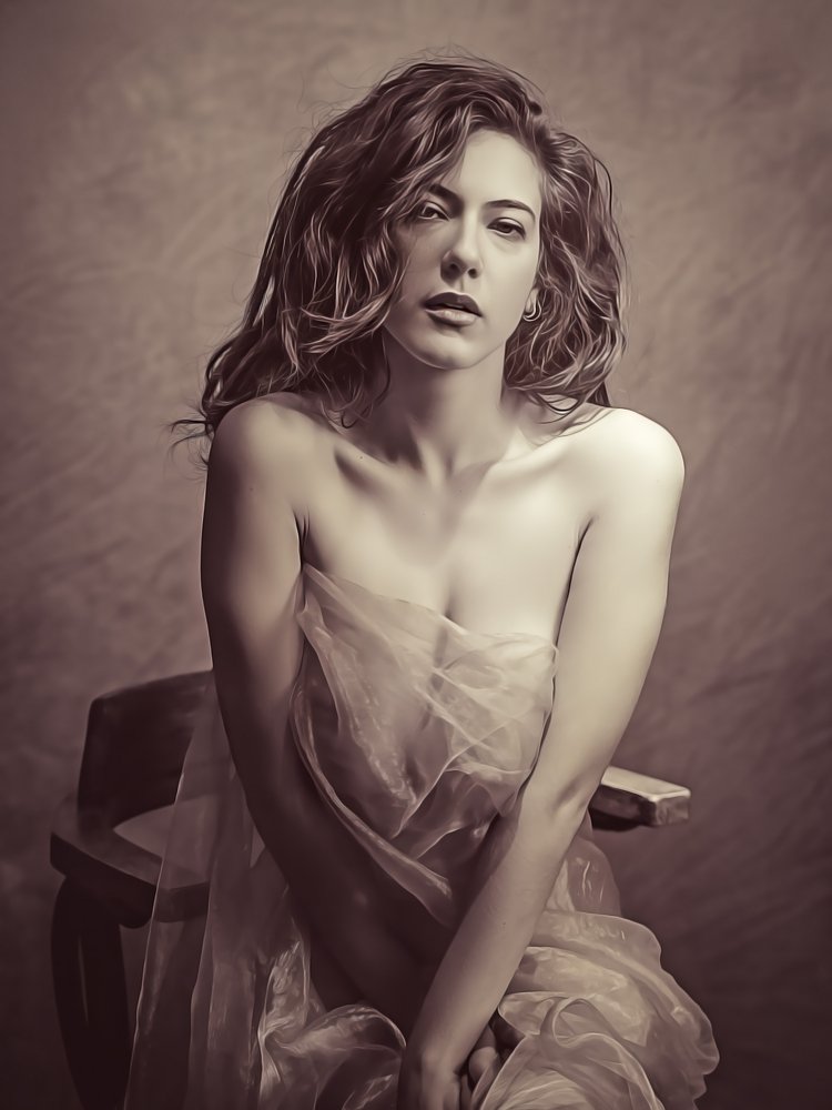 Ethereal Fabric Portrait