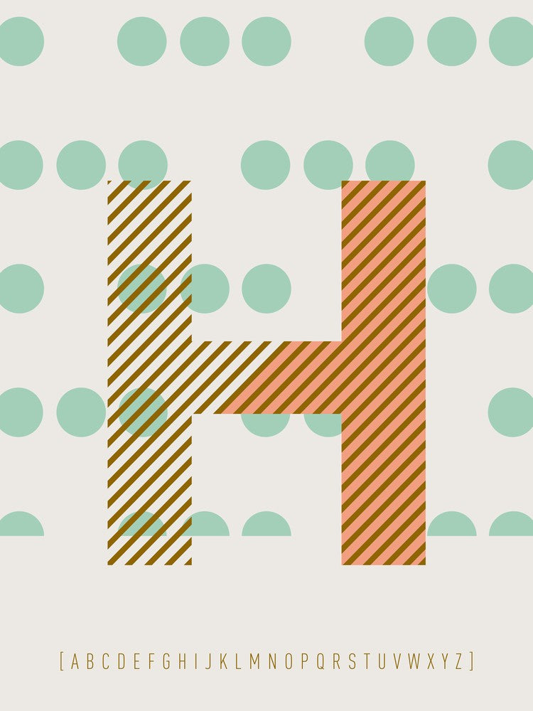 H Typeface Alphabet