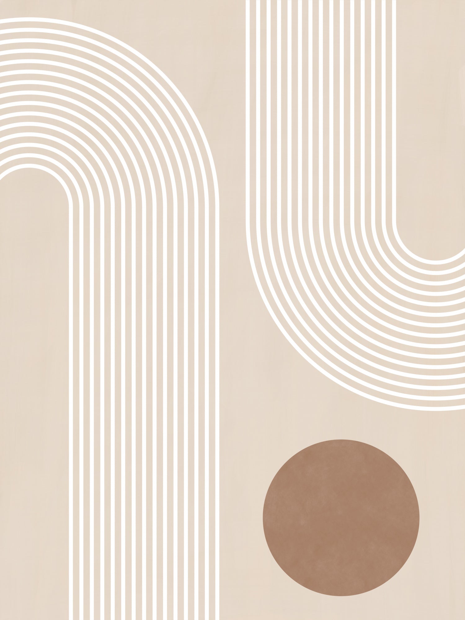 Beige Arc Poster