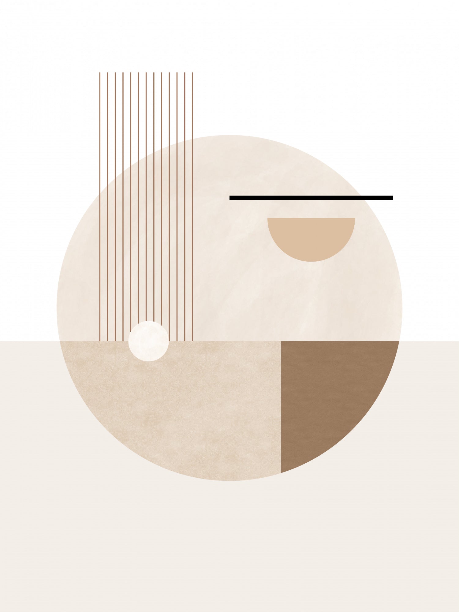 Neutral Semicircles Poster